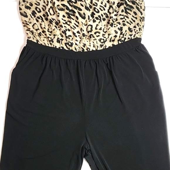 Torrid Animal Cheetah Print Black & Tan Sleeveless Pant Jumpsuit w Pocke… - Picture 5 of 15